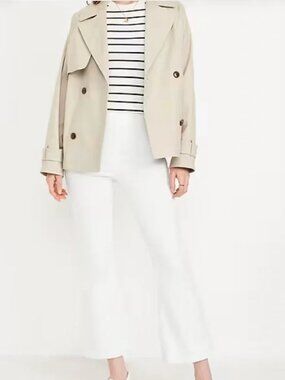 White Jeans High Rise Weekender Flare Pull On Stretch Women's Size 12P Stretch